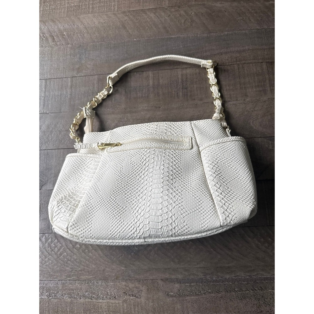 Nicole By Nicole Miller White Snake Print Purse - Picture 5 of 10